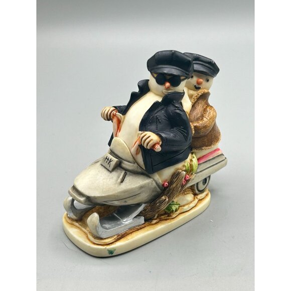 Harmony Kingdom 'Easy Slider' Snowman Snowmobile Figurine Made in England - Picture 2 of 12